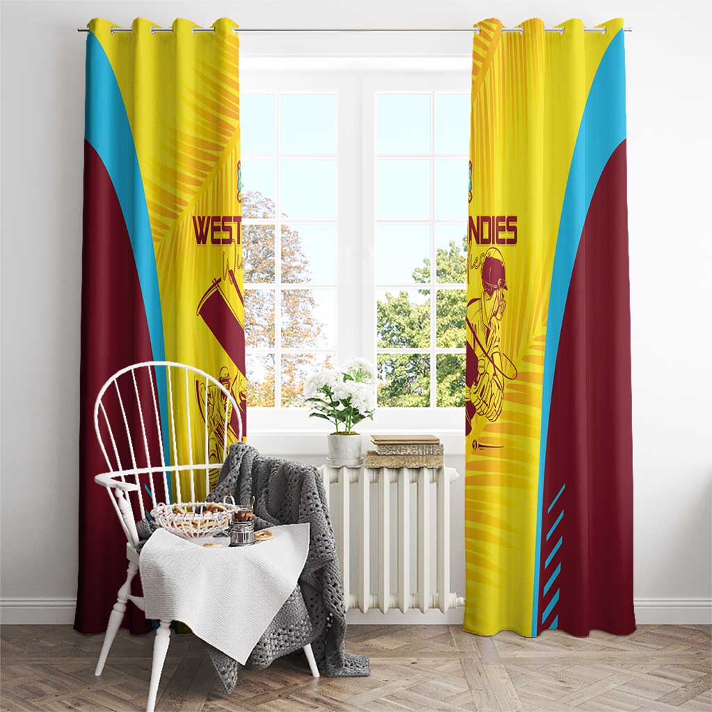 West Indies Cricket Window Curtain Go Windies Go - Wonder Print Shop