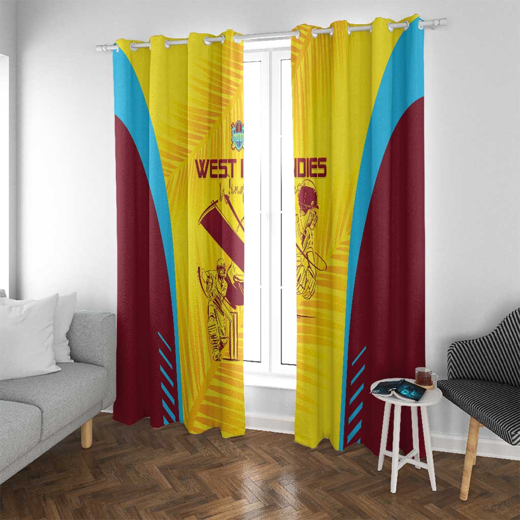 West Indies Cricket Window Curtain Go Windies Go - Wonder Print Shop