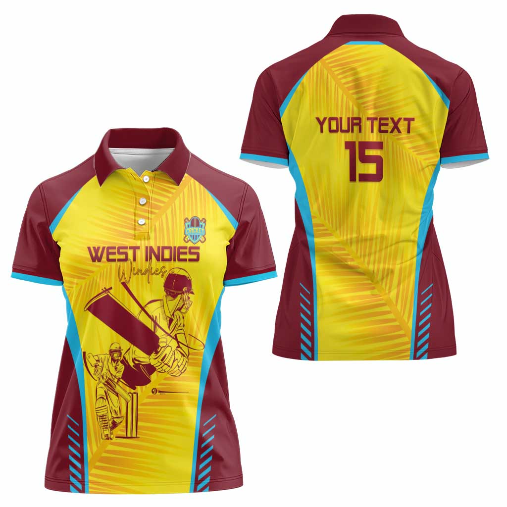Custom West Indies Cricket Women Polo Shirt Go Windies Go - Wonder Print Shop