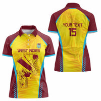 Custom West Indies Cricket Women Polo Shirt Go Windies Go - Wonder Print Shop