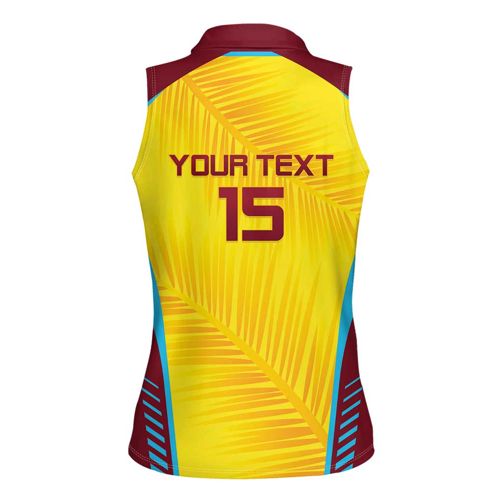 Custom West Indies Cricket Women Sleeveless Polo Shirt Go Windies Go - Wonder Print Shop