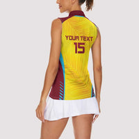 Custom West Indies Cricket Women Sleeveless Polo Shirt Go Windies Go - Wonder Print Shop