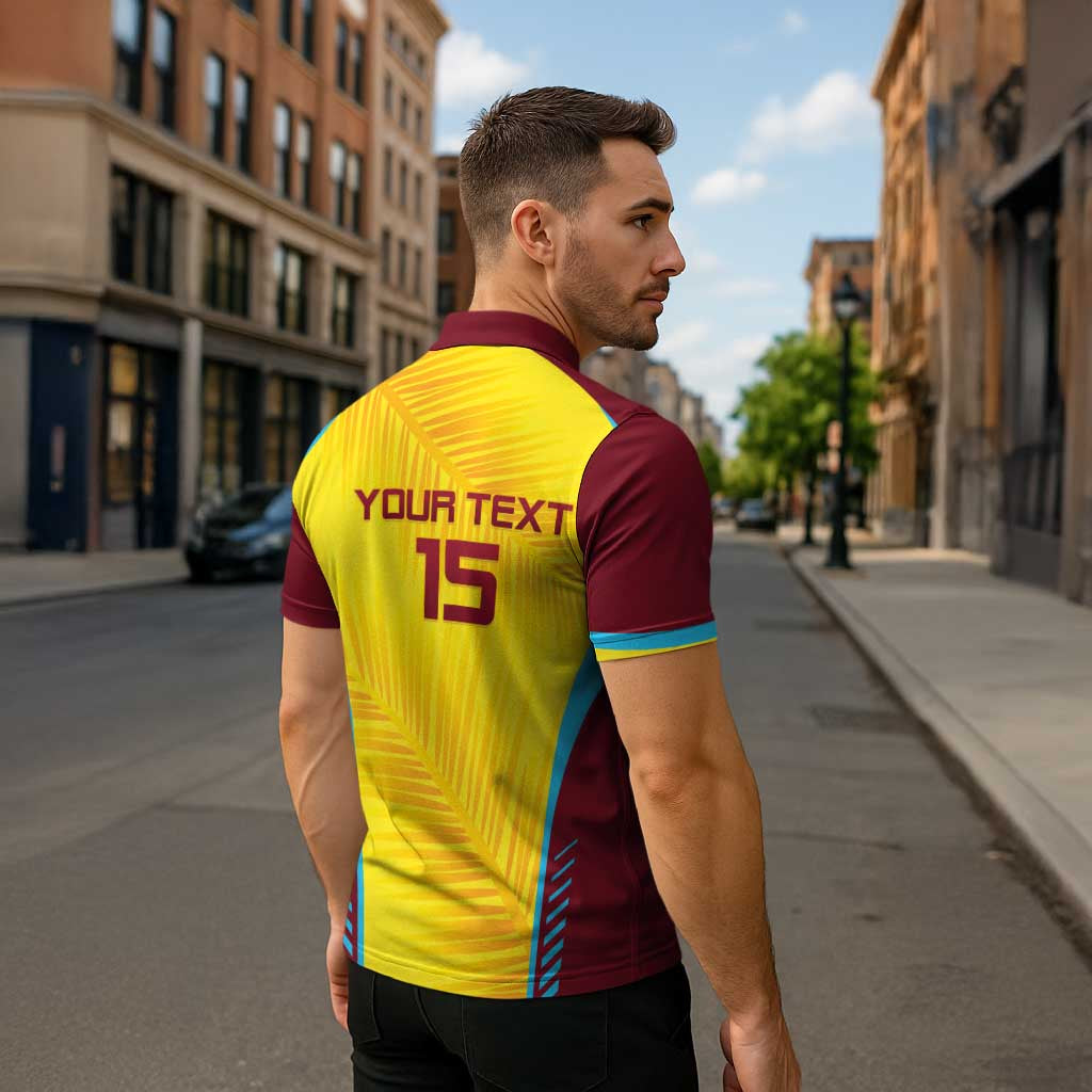 Custom West Indies Cricket Zipper Polo Shirt Go Windies Go - Wonder Print Shop