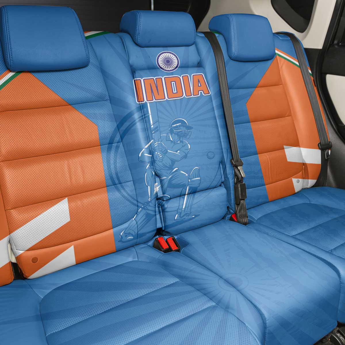 India Cricket Back Car Seat Cover Go Champions - Wonder Print Shop