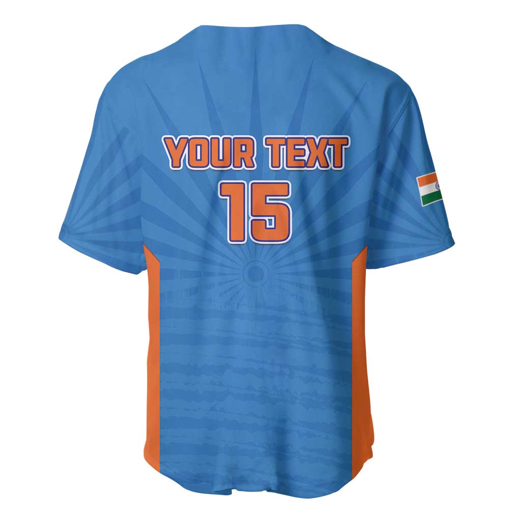 Custom India Cricket Baseball Jersey Go Champions - Wonder Print Shop