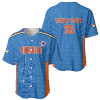 Custom India Cricket Baseball Jersey Go Champions - Wonder Print Shop