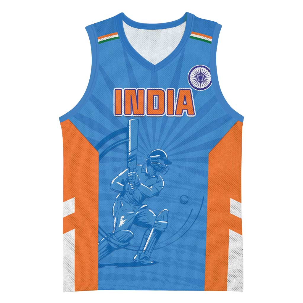 Custom India Cricket Basketball Jersey Go Champions - Wonder Print Shop