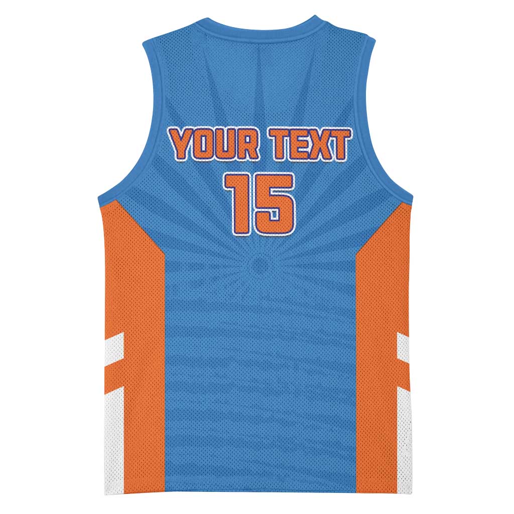 Custom India Cricket Basketball Jersey Go Champions - Wonder Print Shop