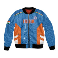 Custom India Cricket Bomber Jacket Go Champions - Wonder Print Shop