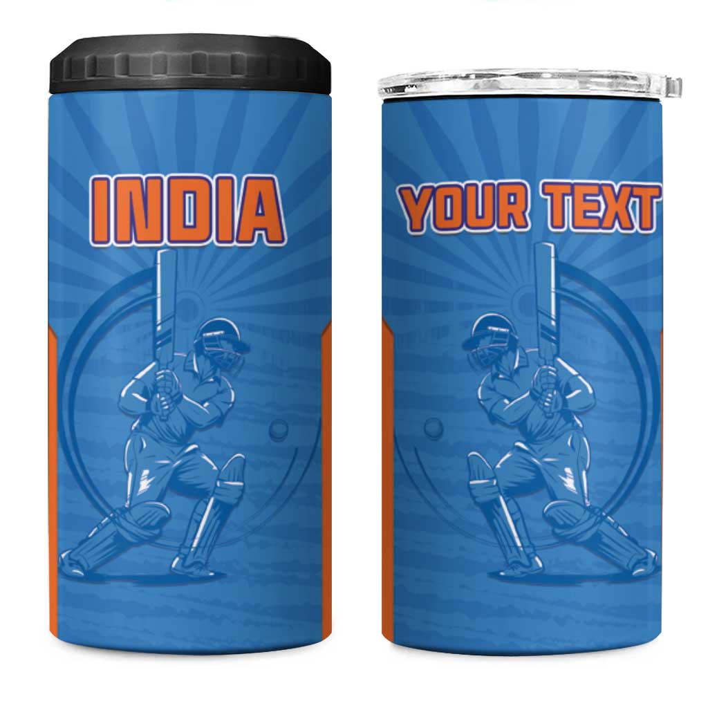 Custom India Cricket 4 in 1 Can Cooler Tumbler Go Champions - Wonder Print Shop