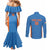 Custom India Cricket Couples Matching Mermaid Dress and Long Sleeve Button Shirt Go Champions - Wonder Print Shop