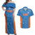 Custom India Cricket Couples Matching Off Shoulder Maxi Dress and Hawaiian Shirt Go Champions - Wonder Print Shop