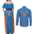Custom India Cricket Couples Matching Off Shoulder Maxi Dress and Long Sleeve Button Shirt Go Champions - Wonder Print Shop