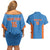 Custom India Cricket Couples Matching Off Shoulder Short Dress and Hawaiian Shirt Go Champions - Wonder Print Shop