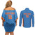 Custom India Cricket Couples Matching Off Shoulder Short Dress and Long Sleeve Button Shirt Go Champions - Wonder Print Shop