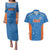 Custom India Cricket Couples Matching Puletasi and Hawaiian Shirt Go Champions - Wonder Print Shop