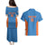 Custom India Cricket Couples Matching Puletasi and Hawaiian Shirt Go Champions - Wonder Print Shop