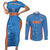 Custom India Cricket Couples Matching Short Sleeve Bodycon Dress and Long Sleeve Button Shirt Go Champions - Wonder Print Shop
