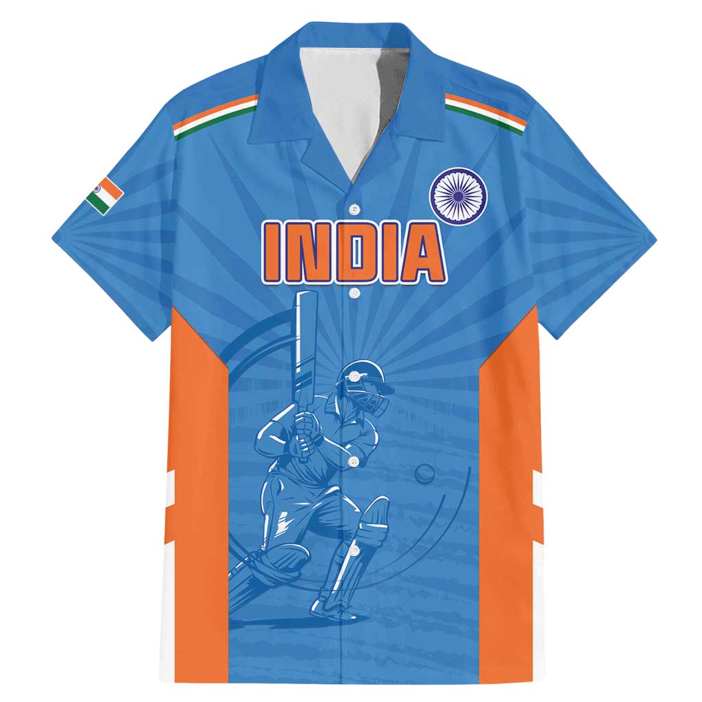 Custom India Cricket Family Matching Mermaid Dress and Hawaiian Shirt Go Champions - Wonder Print Shop