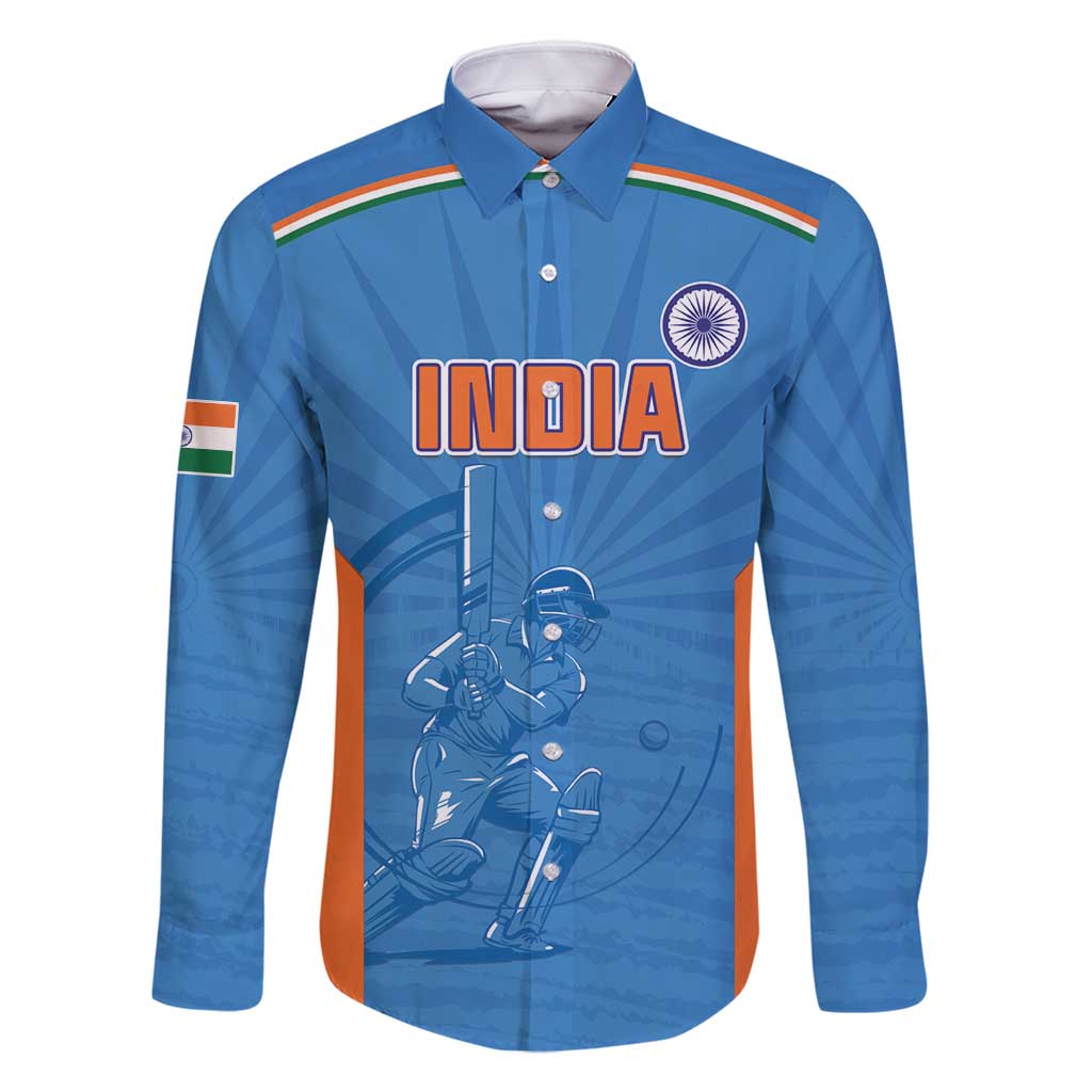 Custom India Cricket Family Matching Mermaid Dress and Hawaiian Shirt Go Champions - Wonder Print Shop