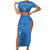 Custom India Cricket Family Matching Short Sleeve Bodycon Dress and Hawaiian Shirt Go Champions - Wonder Print Shop