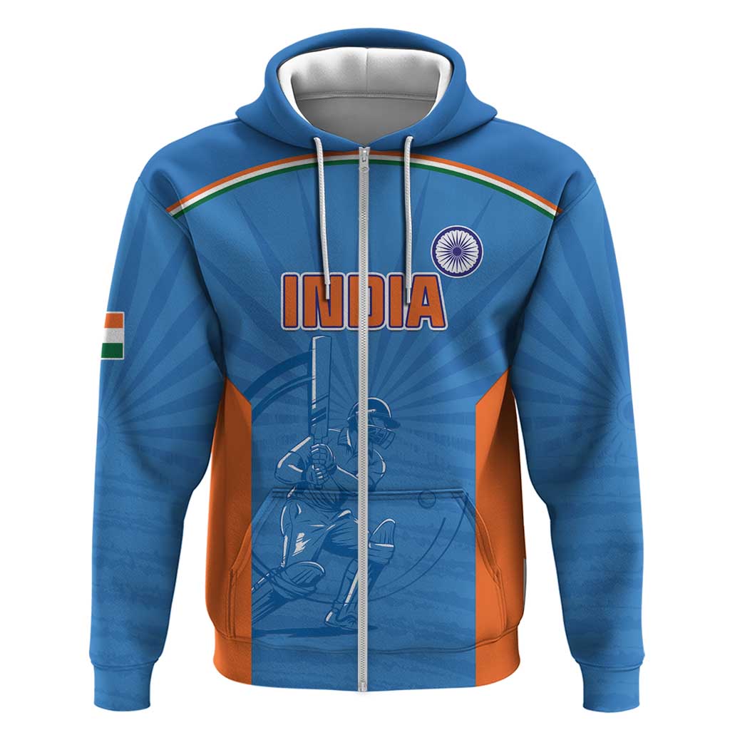 Custom India Cricket Hoodie Go Champions - Wonder Print Shop