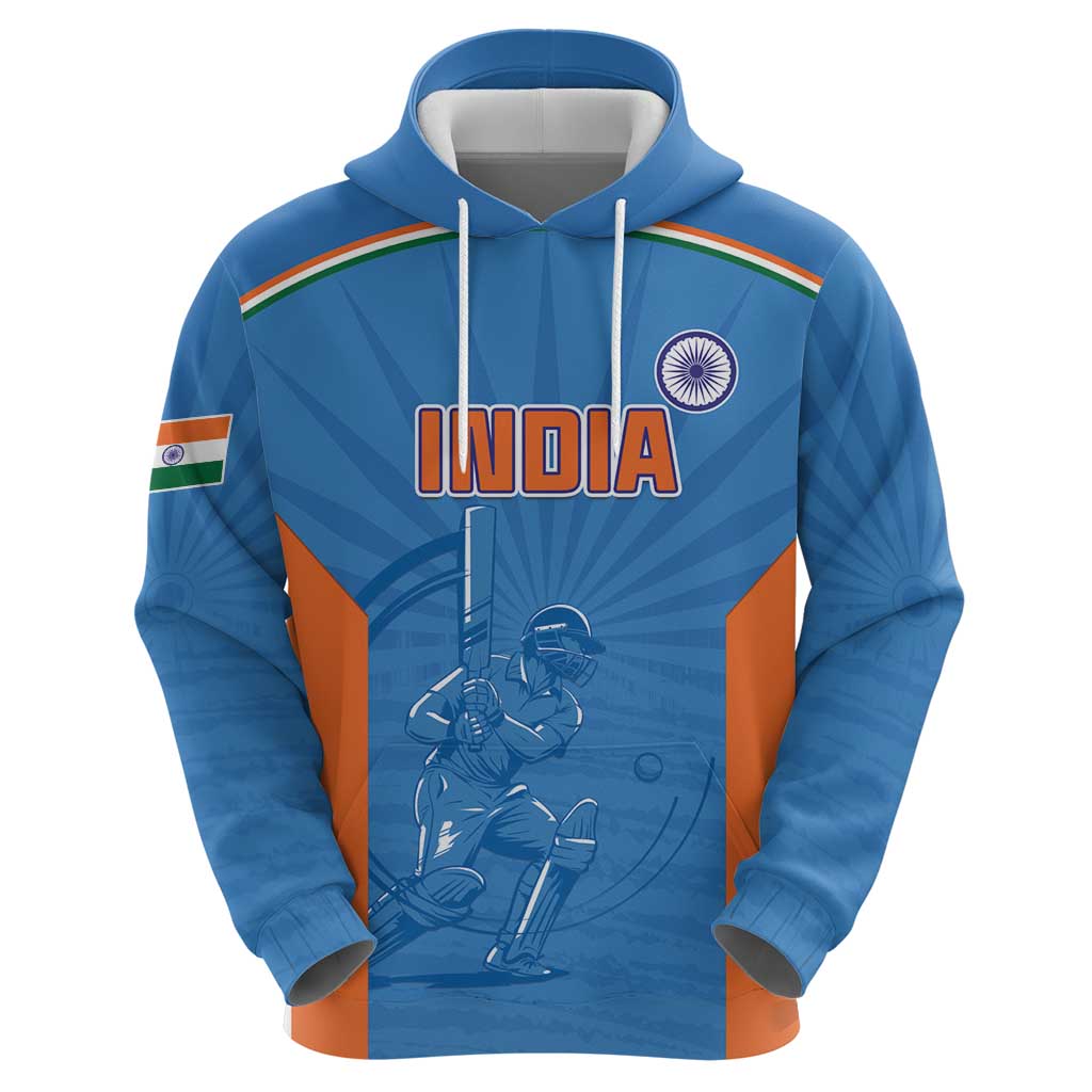 Custom India Cricket Hoodie Go Champions - Wonder Print Shop