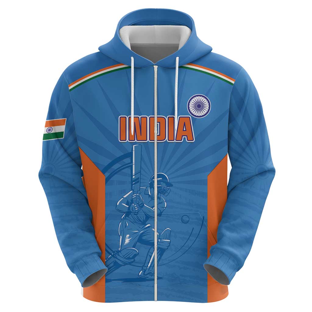 Custom India Cricket Hoodie Go Champions - Wonder Print Shop
