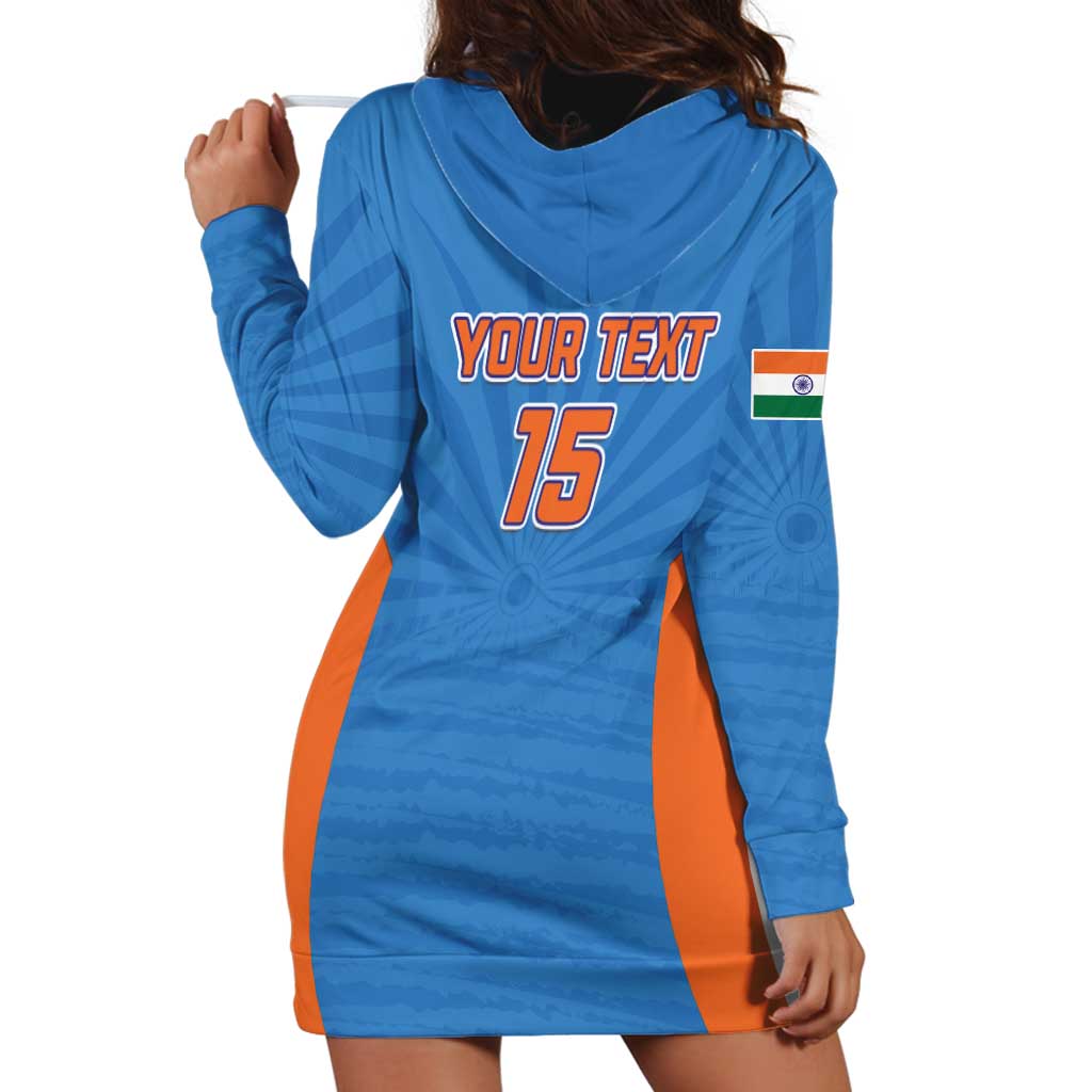 Custom India Cricket Hoodie Dress Go Champions - Wonder Print Shop