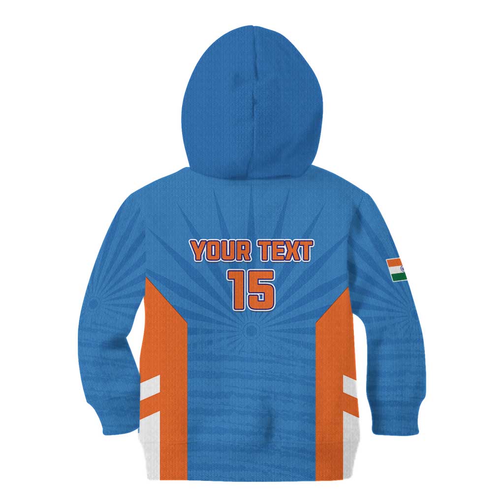 Custom India Cricket Kid Hoodie Go Champions - Wonder Print Shop
