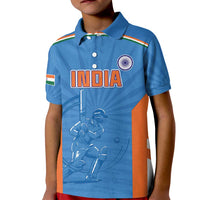 Custom India Cricket Kid Polo Shirt Go Champions - Wonder Print Shop