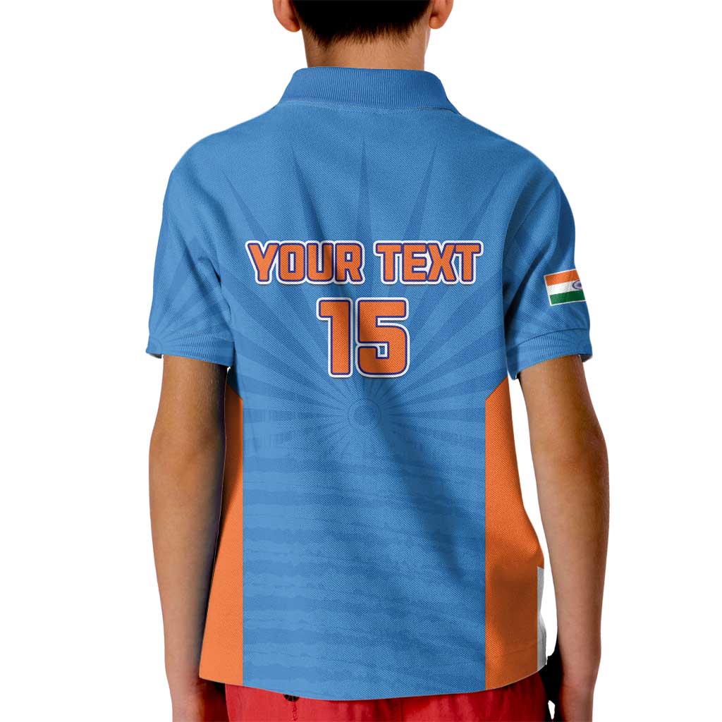 Custom India Cricket Kid Polo Shirt Go Champions - Wonder Print Shop