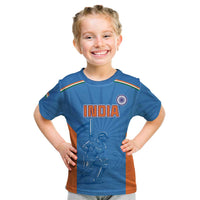 Custom India Cricket Kid T Shirt Go Champions - Wonder Print Shop