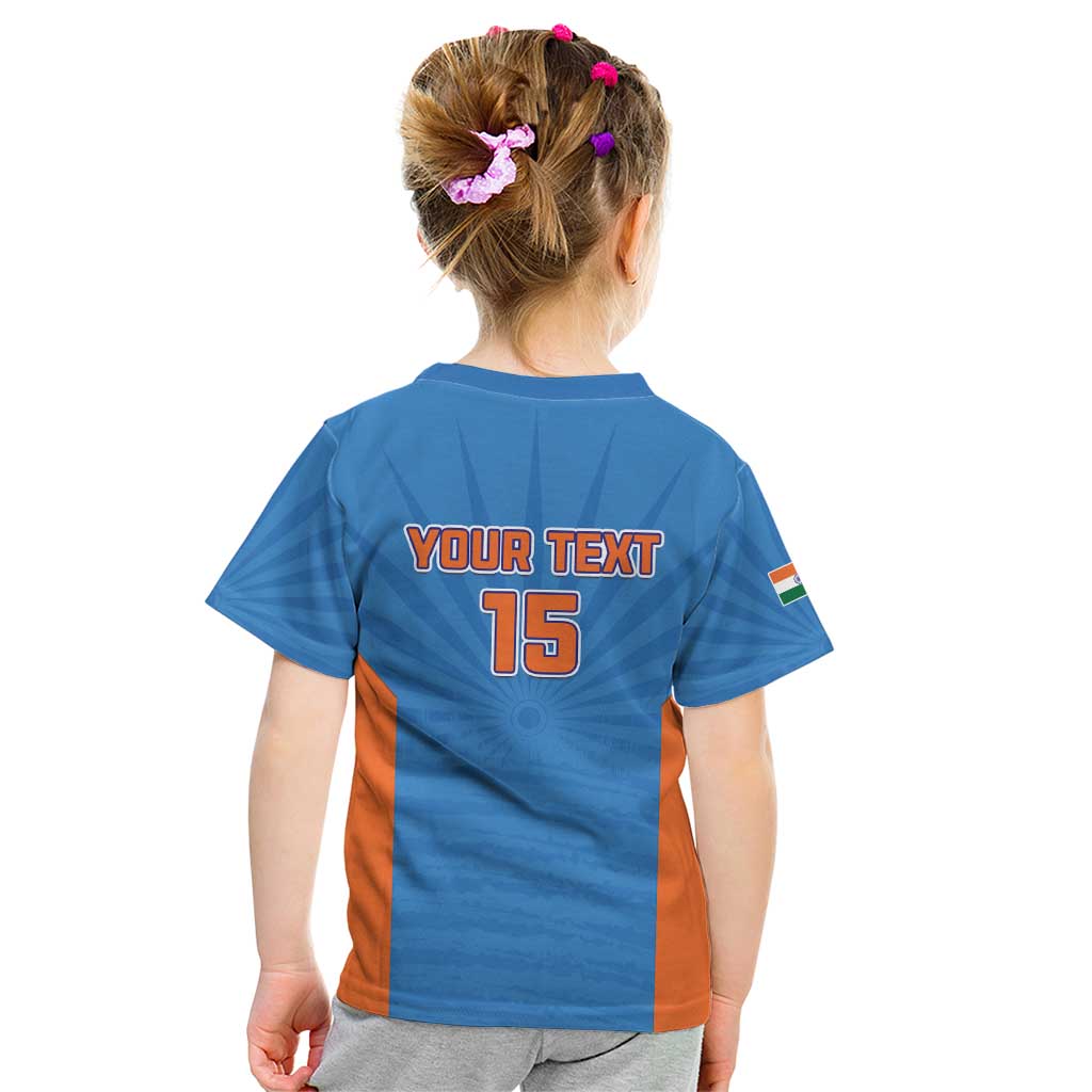 Custom India Cricket Kid T Shirt Go Champions - Wonder Print Shop