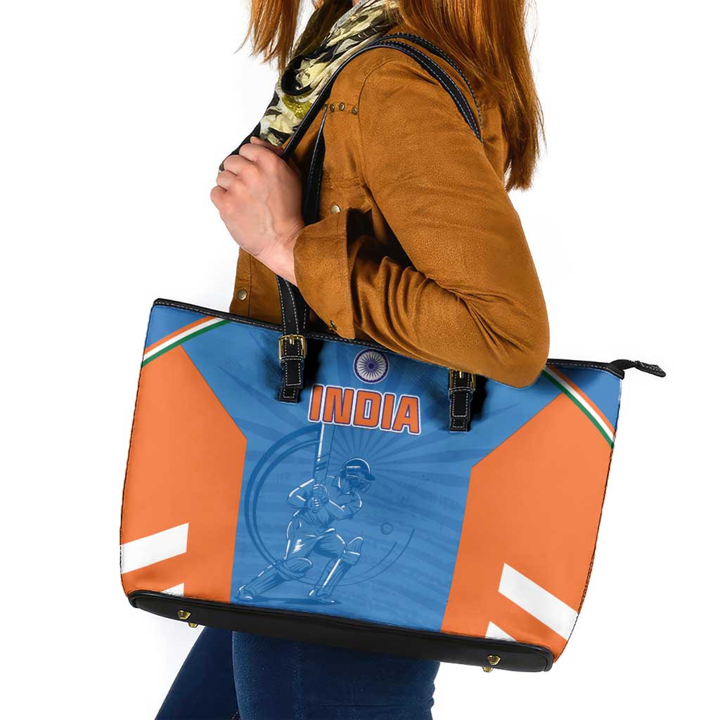 India Cricket Leather Tote Bag Go Champions - Wonder Print Shop