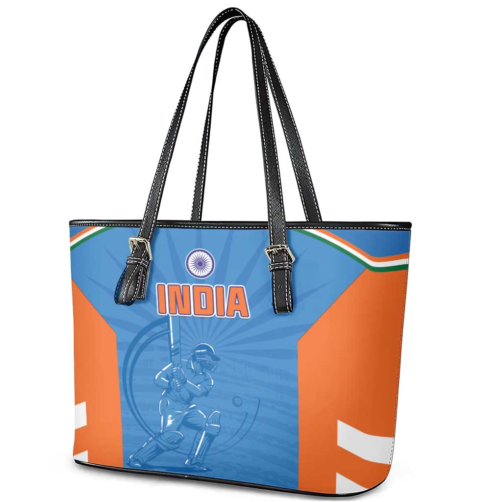 India Cricket Leather Tote Bag Go Champions - Wonder Print Shop