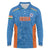 Custom India Cricket Long Sleeve Polo Shirt Go Champions - Wonder Print Shop