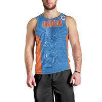 Custom India Cricket Men Tank Top Go Champions - Wonder Print Shop