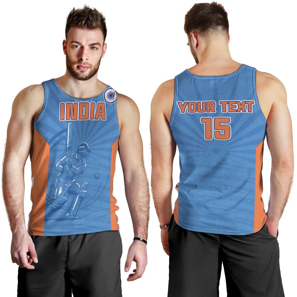 Custom India Cricket Men Tank Top Go Champions - Wonder Print Shop