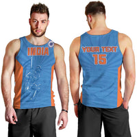 Custom India Cricket Men Tank Top Go Champions - Wonder Print Shop