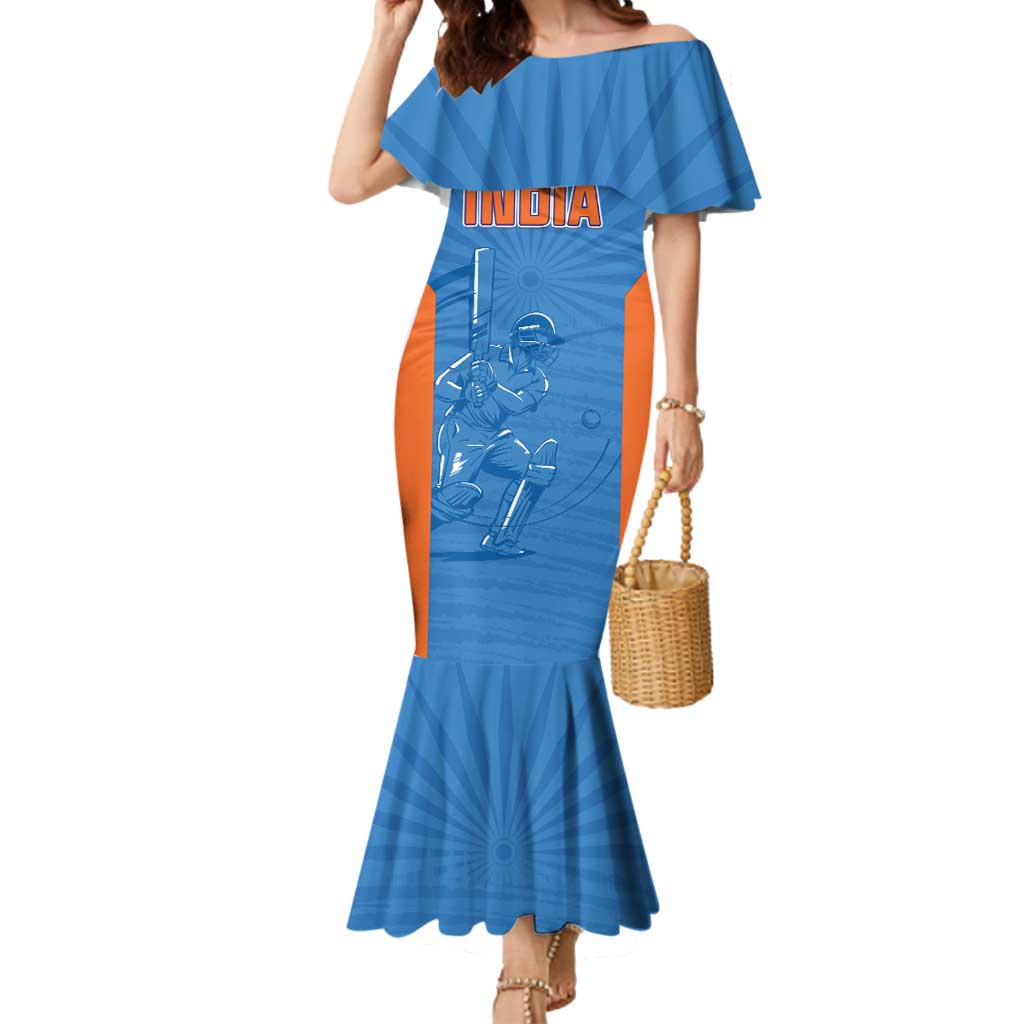 Custom India Cricket Mermaid Dress Go Champions - Wonder Print Shop