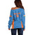 Custom India Cricket Off Shoulder Sweater Go Champions - Wonder Print Shop