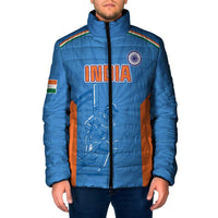 Custom India Cricket Padded Jacket Go Champions - Wonder Print Shop