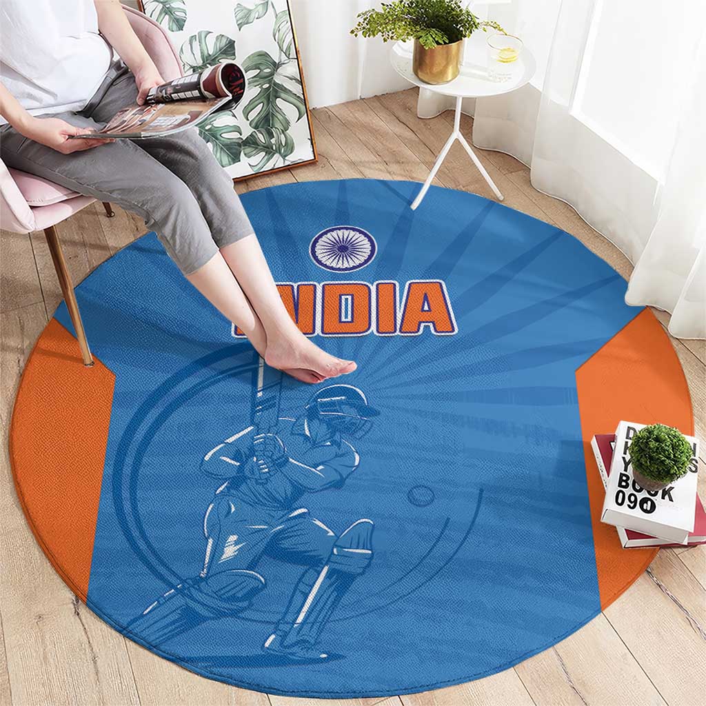 India Cricket Round Carpet Go Champions - Wonder Print Shop