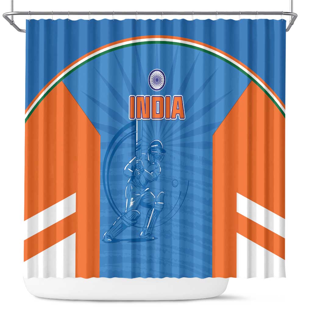 India Cricket Shower Curtain Go Champions - Wonder Print Shop