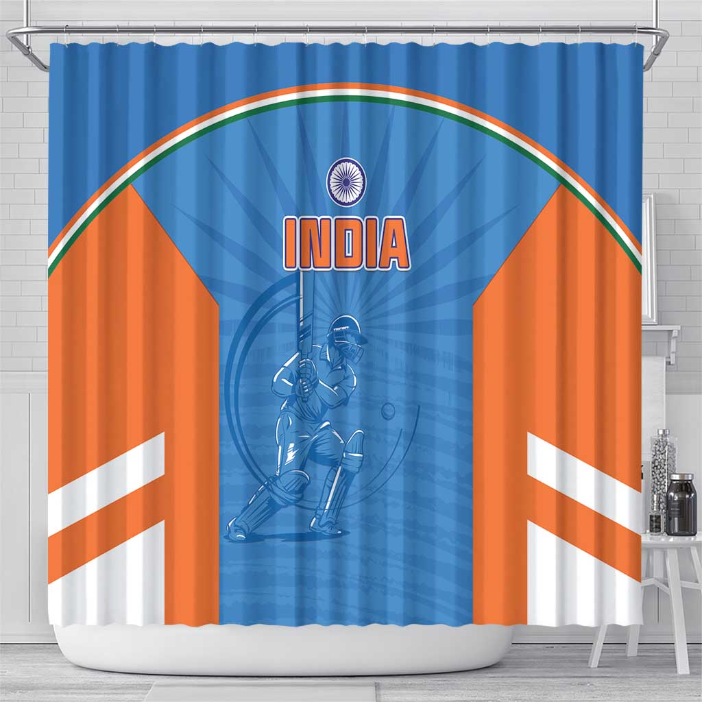 India Cricket Shower Curtain Go Champions - Wonder Print Shop