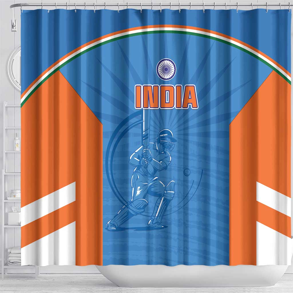 India Cricket Shower Curtain Go Champions - Wonder Print Shop