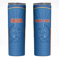 Custom India Cricket Skinny Tumbler Go Champions - Wonder Print Shop