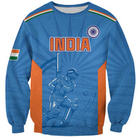 Custom India Cricket Sweatshirt Go Champions - Wonder Print Shop
