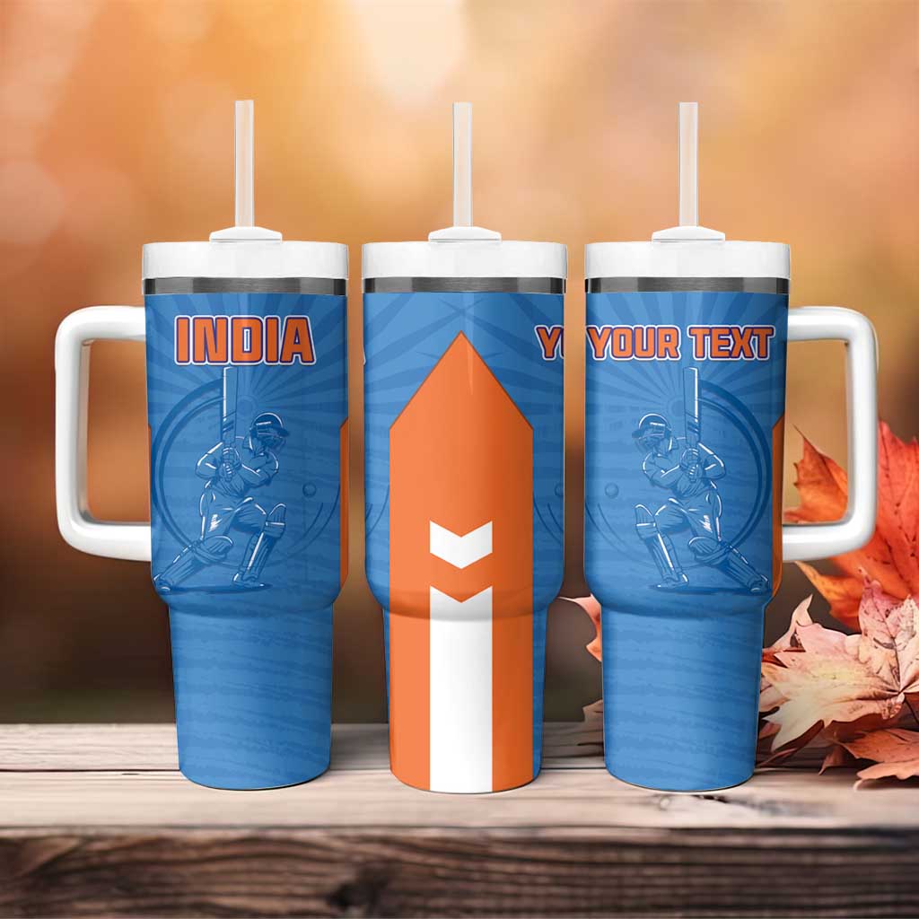 Custom India Cricket Tumbler With Handle Go Champions - Wonder Print Shop
